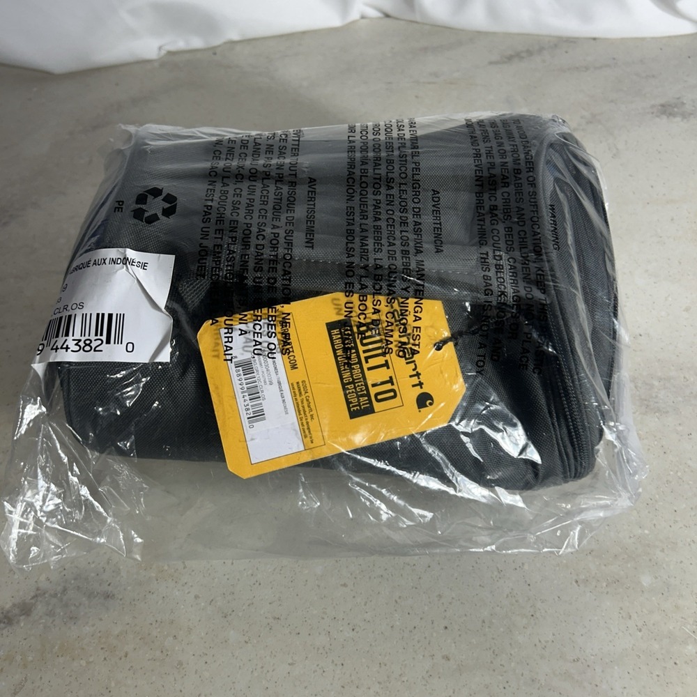 New Carhartt Fully Insulated 12 Can Two Compartment Lunch Cooler Gray, With Tags